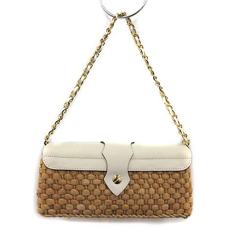 中古 マイケルマイケルコース Michael Michael Kors かごバッグ ワンショルダー チェーン ベージュ アイボリーの通販はau Wowma ワウマ ブランド古着のベクトル 商品ロットナンバー 408613386
