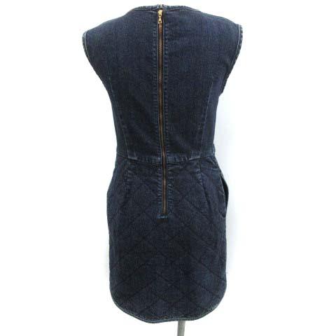 中古 ボーダーズアットバルコニー Borders At Balcony デニムワンピース ボーダー ノースリーブ 38 紺 レディースの通販はau Pay マーケット ブランド古着のベクトル 商品ロットナンバー