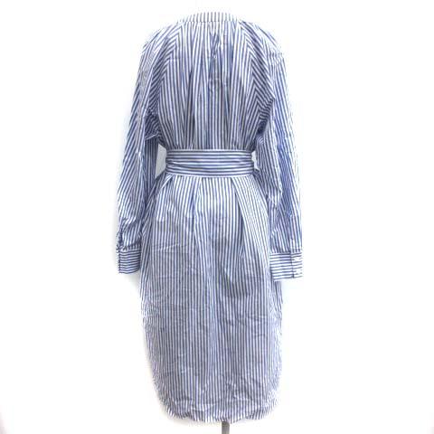 新版 セオリーリュクス Theory Luxe 18ss 38 M Dump Stripe Hadi ワンピース ロング ストライプ 白 青 レディース 別注 Www Iacymperu Org