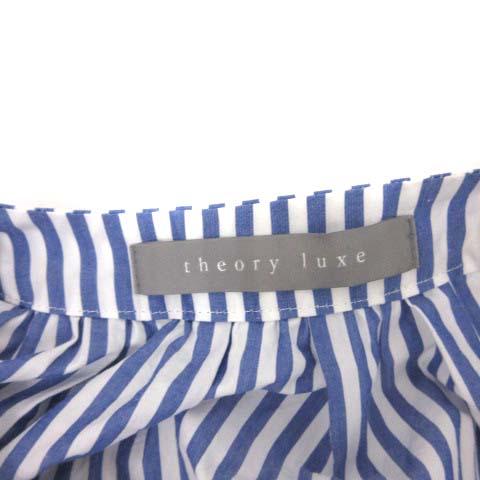 新版 セオリーリュクス Theory Luxe 18ss 38 M Dump Stripe Hadi ワンピース ロング ストライプ 白 青 レディース 別注 Www Iacymperu Org