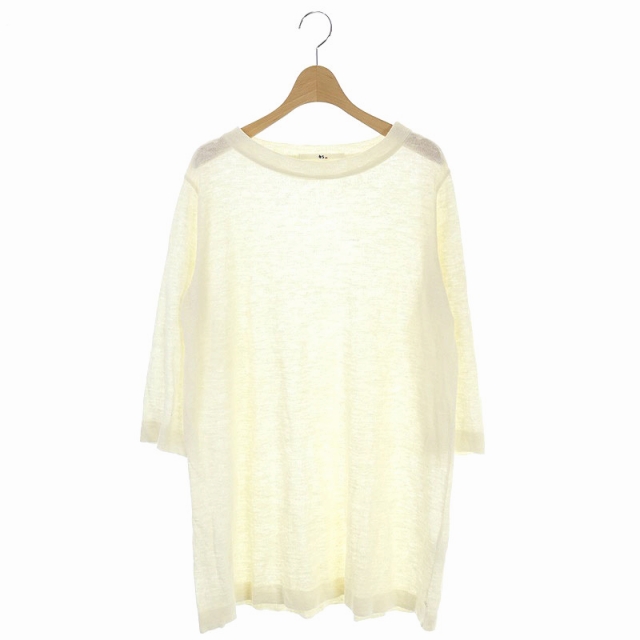 キナル別注 フォーティーファイブアールピーエム 45r 45rpm チュニック サマーニット リネン混 七分袖 0 アイボリー Es おしゃれ Luminosa Pk