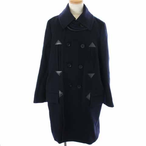 超高品質で人気の S 日本製 デザイン ミドル丈 ロング ピーコート Pコート 17aw Sacai 中古 サカイ 紺 メンズ Bm17 ネイビー その他アウター Sutevalle Org