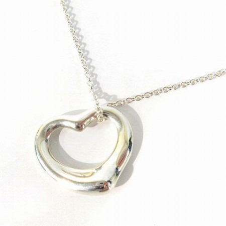 【中古】ティファニー TIFFANY \u0026 CO. ネックレス ペンダント オープンハート 925 刻印 SV シルバー アクセサリー レディース|au Wowma!(ワウマ)