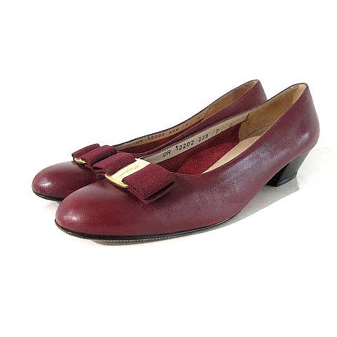 豊富な大人気 サルヴァトーレフェラガモ Salvatore Ferragamo パンプス ヴァラリボン ラウンドトゥ レザー ボルドー 7 ECR6の通販はau PAY マーケット - ブランド古着のベクトル|商品ロットナンバー:511223639 最新品国産
