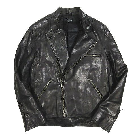 セオリー theory ライダース ラムレザー ジャケット ブルゾン ジップ 