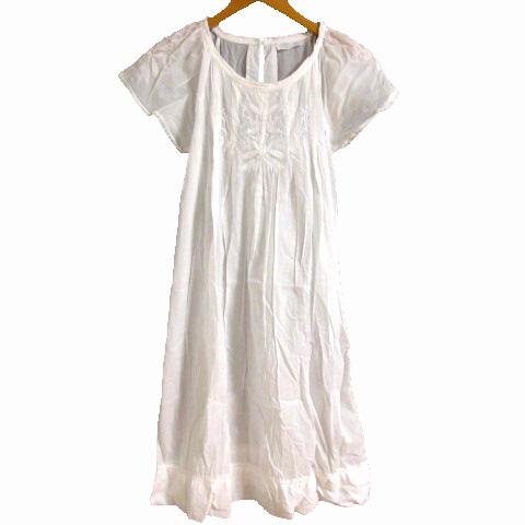 中古 ザラ Zara Home ホワイトコレクション ワンピース ひざ丈 刺繍