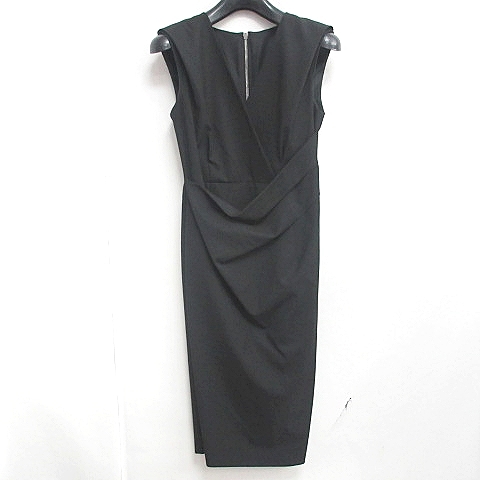 正規品 フォクシーニューヨーク マンハッタン ノースリーブ ワンピース ひざ丈 タイト バックジップ 黒 38 新入荷 Www Endocenter Com Ua