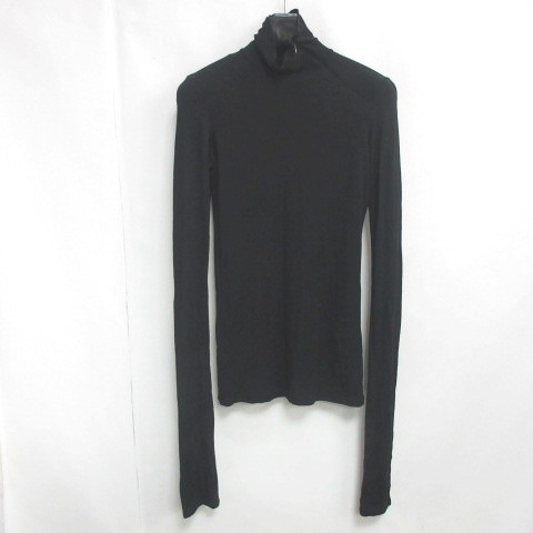 即発送可能 ヨウジヤマモト Yohji Yamamoto Black Zip Collar Turtleneck 長袖 カットソー タートルネック Fv T02 270 2 21公式店舗 Parjal Fr