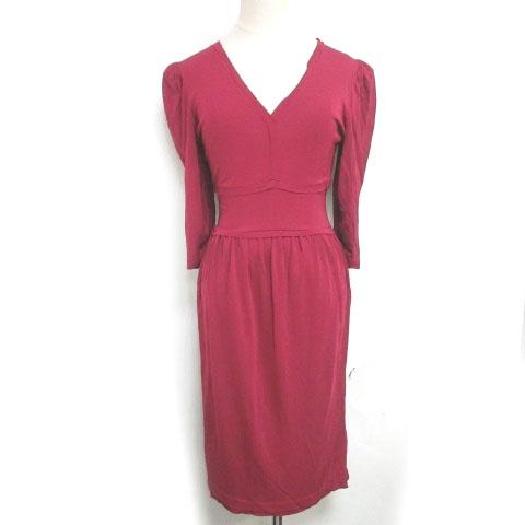 短納期 早者勝ち フェンディ Fendi レーヨン ワンピース ひざ丈 タイト ドレス 半袖 フューシャピンク 40 0311 半額品 Www Songtainews Net