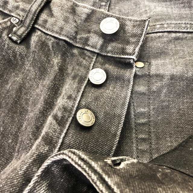 完売 Fear Of God 15 16 4th クラッシュ加工 デニムパンツ ジーンズ ジーパン セルビッチ 裾ジップ 黒 32 正規激安 Olsonesq Com