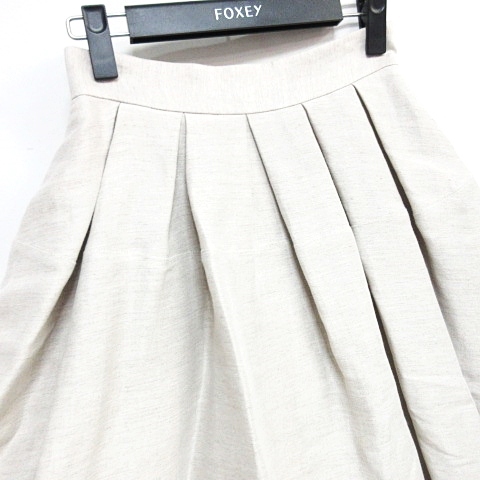 人気正規品 フォクシー 37622 Lady Trapeze ライトナチュラル 38 0615 レディースの通販はau PAY マーケット - ブランド古着のベクトル|商品ロットナンバー:508782255 FOXEY ひざ丈 スカート タック 麻混 新作正規店