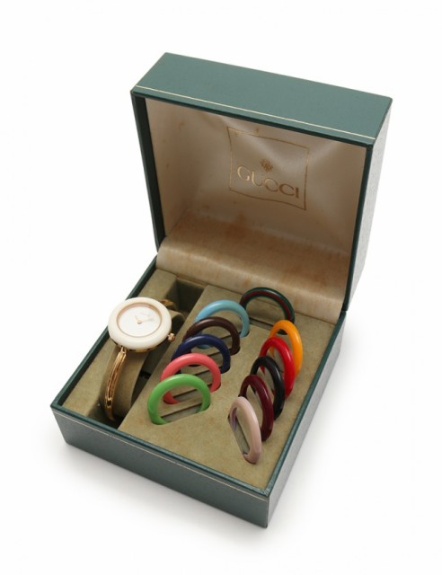 中古 グッチ Gucci 腕時計 チェンジベゼルウォッチ レディース
