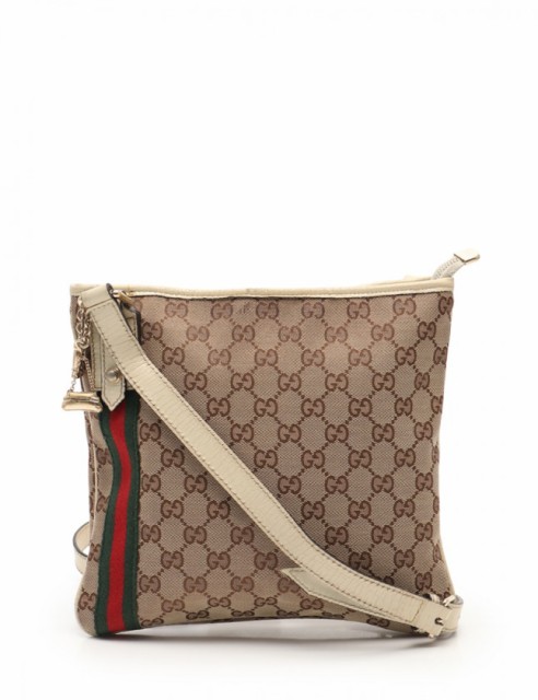 中古 グッチ Gucci ショルダーバッグ Ggキャンバス シェリーライン