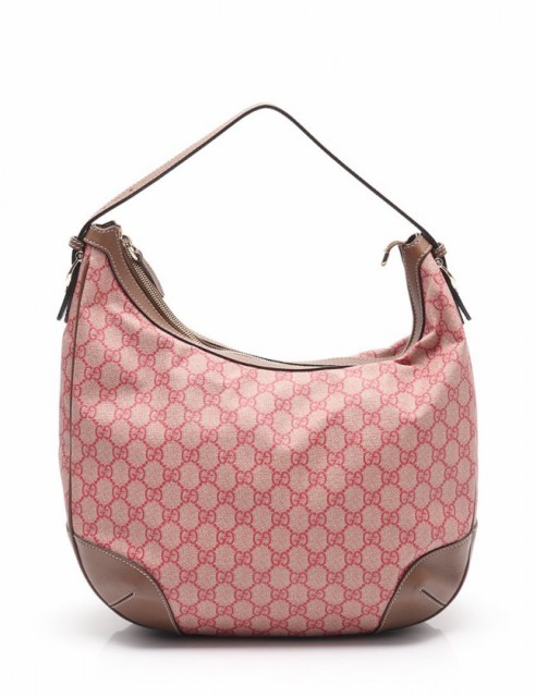 中古 グッチ Gucci ショルダーバッグ Ggスプリーム 赤 茶 309618 Pvc