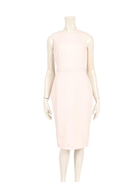 中古 カルバンクライン Calvin Klein ワンピース ライトピンク 2 ノースリーブ ひざ丈 無地 S フェイクパール レディースの通販はau Wowma ワウマ ブランド古着のベクトル 商品ロットナンバー