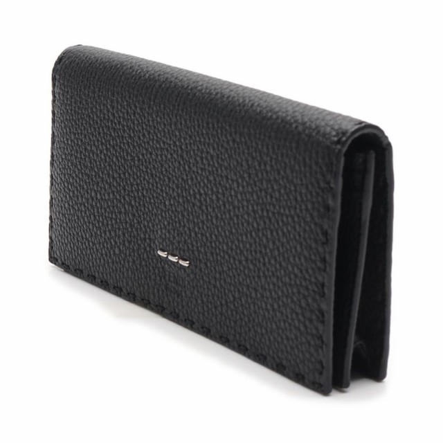 中古】フェンディ FENDI 二つ折り長財布 セレリア 黒 小物 レザー
