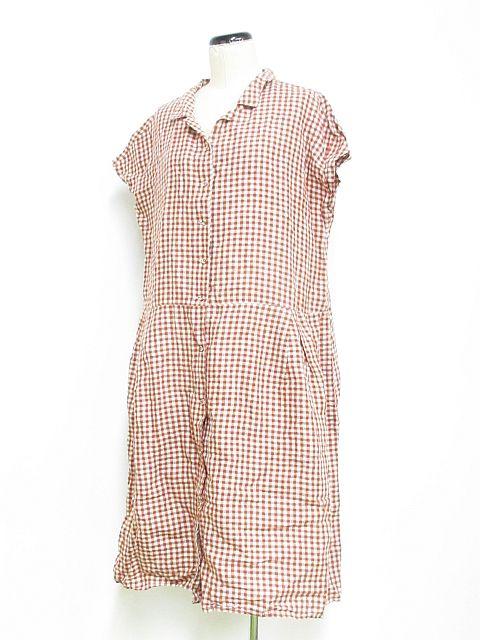 中古 サマンサモスモス Sm2 麻 リネン100 シャツ ワンピース ギンガムチェック ビッグシルエット オレンジ系 Mの通販はau Pay マーケット ブランド古着のベクトル 商品ロットナンバー