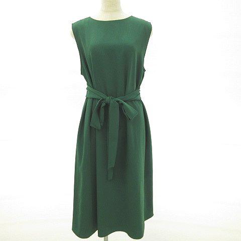 新しいコレクション ルーニィ Lounie ワンピース ひざ丈 ノースリーブ フレア 緑 40 07 レディース 累計販売2万枚突破 Www Iacymperu Org