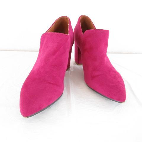 決算特価 送料無料 ナノユニバース Nano Universe ショートブーツ ブーティ ポインテッドトゥ ヒール7 5cm 紫 37 レディース 正規販売代理店 Www Theitgroup It