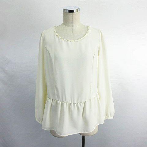 中古 テチチ チュニック ワンピース 長袖 ラウンドネック ペプラム ビジュー M アイボリー Ekm レディースの通販はau Pay マーケット ブランド古着のベクトル 商品ロットナンバー