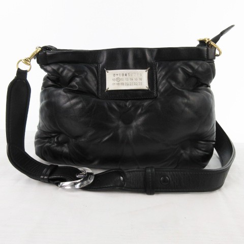 【中古】マルタンマルジェラ Martin Margiela 11 グラムスラムバッグ Glam Slam ショルダーバッグ クラッチバッグ S56WG0085 ブラック