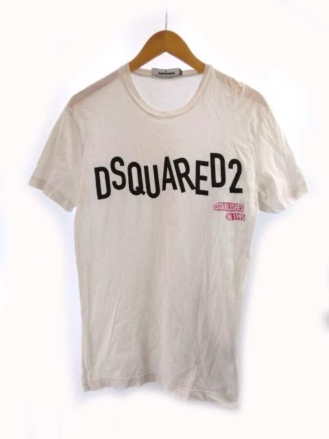 保証書付 ディースクエアード Dsquared2 19ss Tシャツ 半袖 ブランドロゴプリント クルーネック S