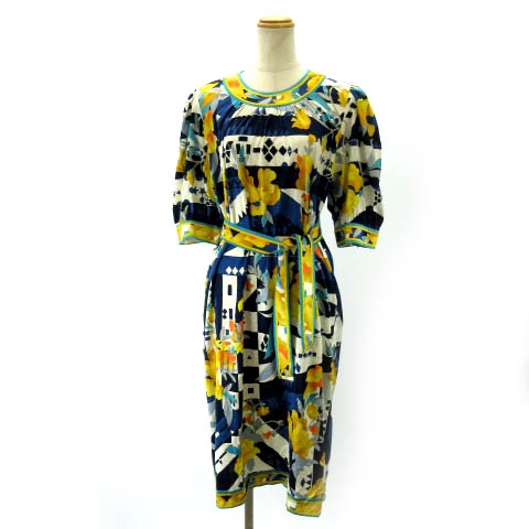 激安アウトレット 花柄プリント ネイビー レオナール Leonard ロングワンピース ベルト付き 花柄プリント Pay ネイビー イエロー Ll Ibs91 レディース プロ用ヘアケアshop Kirakira Fcc8b96d Blog Vempraapolo Com Br