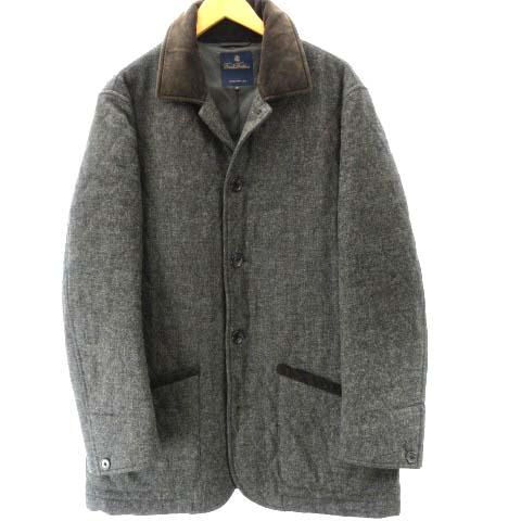 売れ筋 ブルックスブラザーズ Brooks Brothers キルティングコート ステンカラー ウール Luxury Fabric M ダークグレー Ibs91 メンズ