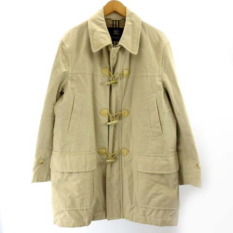 中古 バーバリー ロンドン Burberry London ダッフルコート ステンカラー ジップアップ ノバチェック L ベー