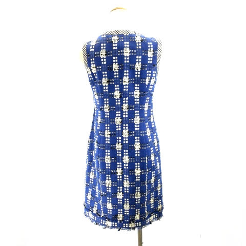 中古 ルネ Rene ツイードワンピース ひざ丈 フリンジ チェック ブルー 34 S Ibo3 レディースの通販はau Pay マーケット ブランド古着のベクトル 商品ロットナンバー