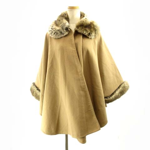 在庫限り チェスティ Chesty aw ポンチョコート ケープ マント エコファー キャメル ブラウン Ibo7 レディース 独創的 Spatium Com Br