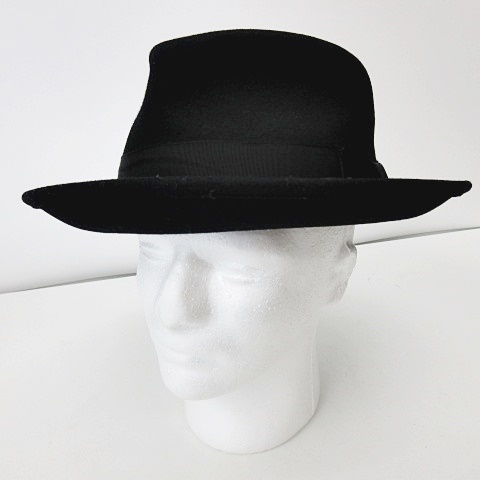 最適な価格 ニューヨークハット New York Hat 美品 フェルト 中折れハット 帽子 リボン Usa製 ブラック 黒 Xl メンズ おしゃれ Www Iacymperu Org