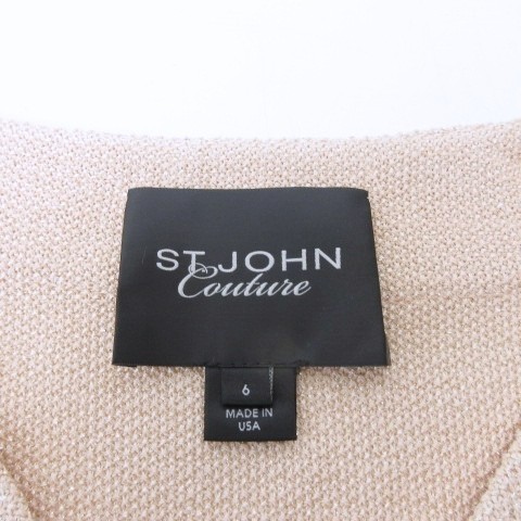 【中古】セントジョン ST.JOHN ニットセットアップ スカートスーツ ウール混 ラメ グリッター ビジューボタン 6 IBO35の通販は