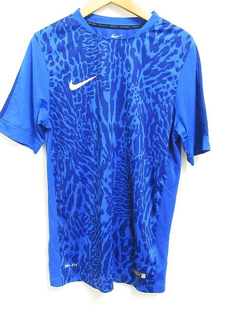 中古 ナイキ Nike メッシュ カットソー スポーツ Dri Fit 柄物 ロゴ