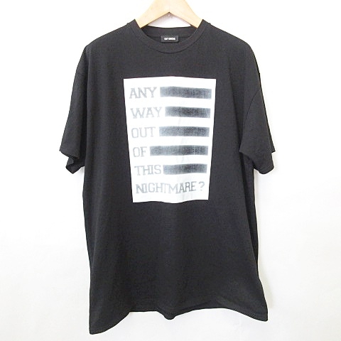販売一掃 ラフシモンズ Raf Simons Tシャツ カットソー 半袖 丸首 プリント 文字 綿 黒 ブラック Xl メンズ 高価な購入 Triplex Ee