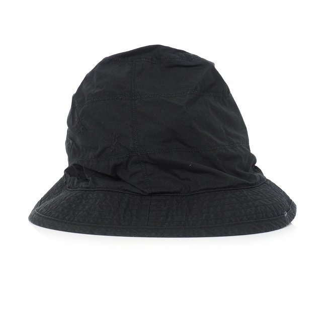 中古 クール Coeur コットン バケットハット 刺繍 ブラック 黒 メンズ