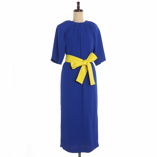 国産 未使用品 メゾンマルジェラ 18ss パデッド キャディ ロングドレス ワンピース 半袖 ギャザーネック 38 青 新版 Olsonesq Com