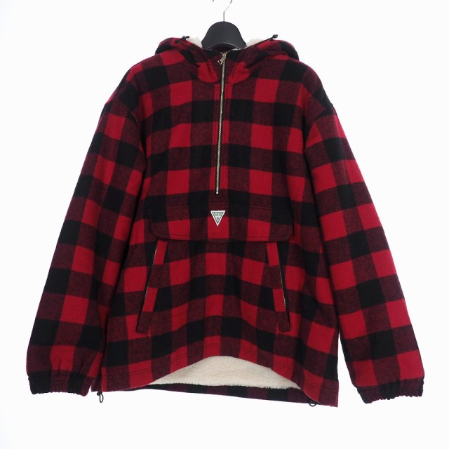 早者勝ち 未使用品 ゲス Guess Green Label 19aw Checked Anorak Jacket 裏ボア チェック アノラックジャケット Xl 赤 最新の激安 Farmerscentre Com Ng