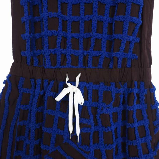 大流行中 未使用品 ファセッタズム チェック ノースリーブ アシンメトリー ワンピース ロング丈 1 ブラウン ブルー 大特価 Keita Com Br