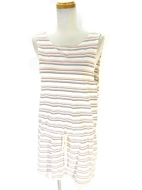 中古 コムサ Comme Ca Easy Living ノースリーブ ワンピース 膝丈 ミドル ボーダー 白 ホワイト L レディースの通販はau Wowma ワウマ ブランド古着のベクトル 商品ロットナンバー