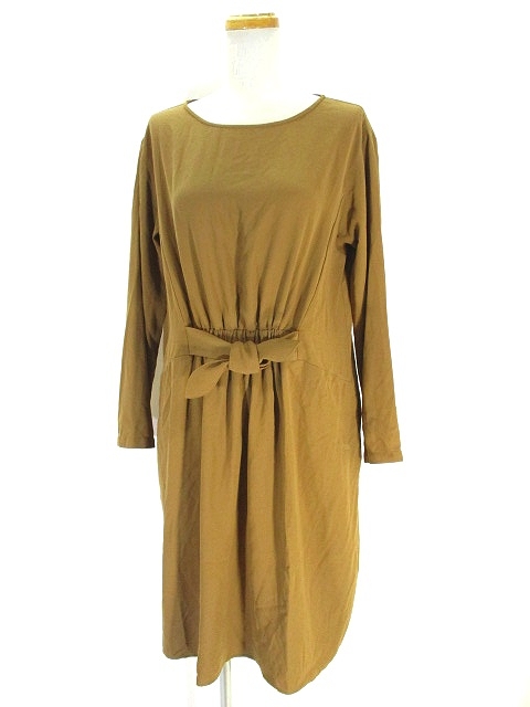 中古 レプシィム ローリーズファーム Lepsim Lowrys Farm ワンピース 長袖 ボートネック 膝丈 無地 M ブラウン 茶の通販はau Wowma ワウマ ブランド古着のベクトル 商品ロットナンバー