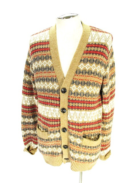 中古 アダムエロペ Adam Et Rope ニット カーディガン ローゲージ 総柄 茶 ブラウン L メンズの通販はau Pay マーケット ブランド古着のベクトル 商品ロットナンバー