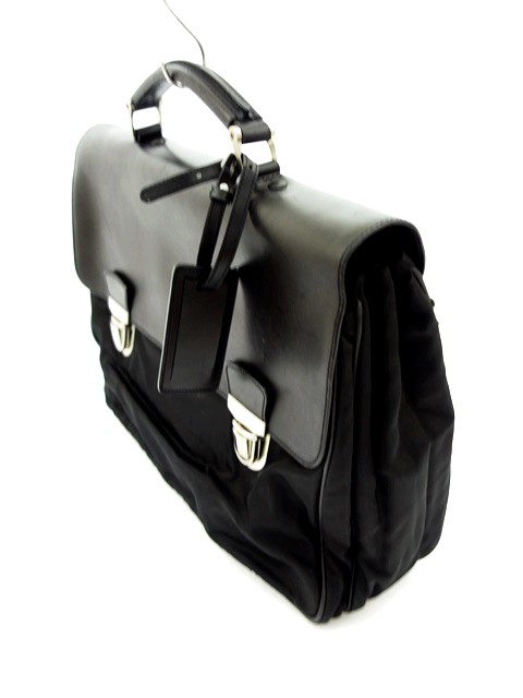 プラダ PRADA ビジネスバッグ 書類 ブリーフケース レザー ナイロン 黒 ブラック /kf ☆AA★ メンズ ベクトル【中古】 プラダ PRADA ビジネスバッグ 書類 ブリーフケース レザー ナイロン 黒 ブラック /kf ☆AA★ メンズ ベクトル【中古】