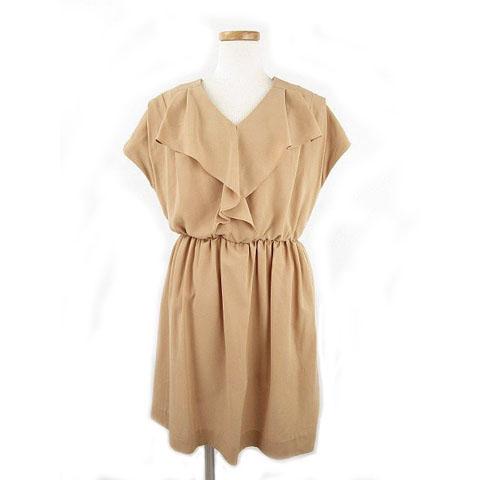 中古 ボルニー Borny ワンピース ひざ丈 半袖 キャメル F レディースの通販はau Pay マーケット ブランド古着のベクトル 商品ロットナンバー