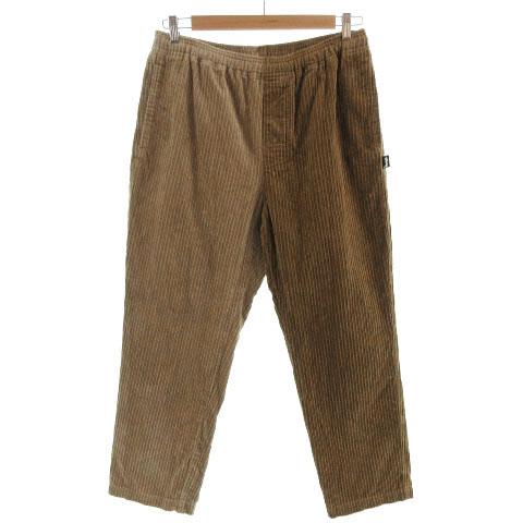 速達メール便 ステューシー Stussy パンツ イージーパンツ コーデュロイ バイカラー ベージュ ブラウン系 茶系 L メンズ New限定品 Mawaredenergy Com
