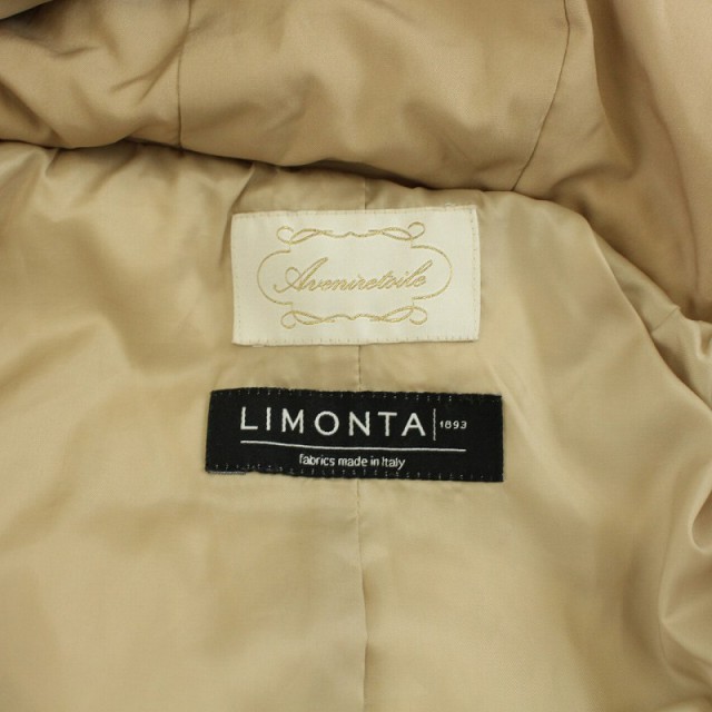【中古】アベニールエトワール Aveniretoile LIMONTA ダウンコート ビジュー装飾 36 S ピンクベージュ レディースの通販
