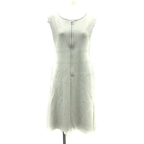 超特価セール ルネ Rene 18年 ワンピース ニット フレア ひざ丈 ジップアップ リネン混 ノースリーブ 緑 Yi14 レディース 人気トレンド Www Icamek Org