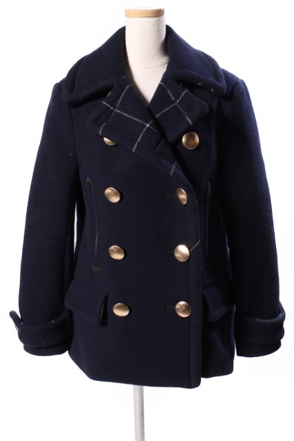 中古 サカイラック Sacai Luck Pコート チェック 金ボタン ウール 1 紺 ネイビー Au0419 レディースの通販はau Pay マーケット ブランド古着のベクトル 商品ロットナンバー