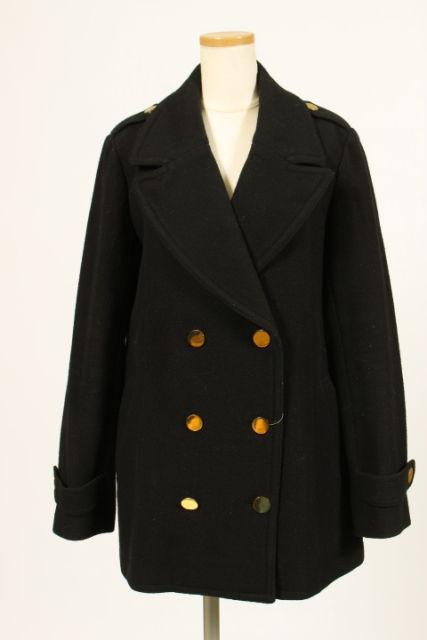 中古 ナチュラルビューティーベーシック Natural Beauty Basic N ダブルボタン ウール混 Pコート M