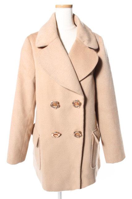 中古 ティティー コー Titty Co フラワーボタン コート F ベージュ